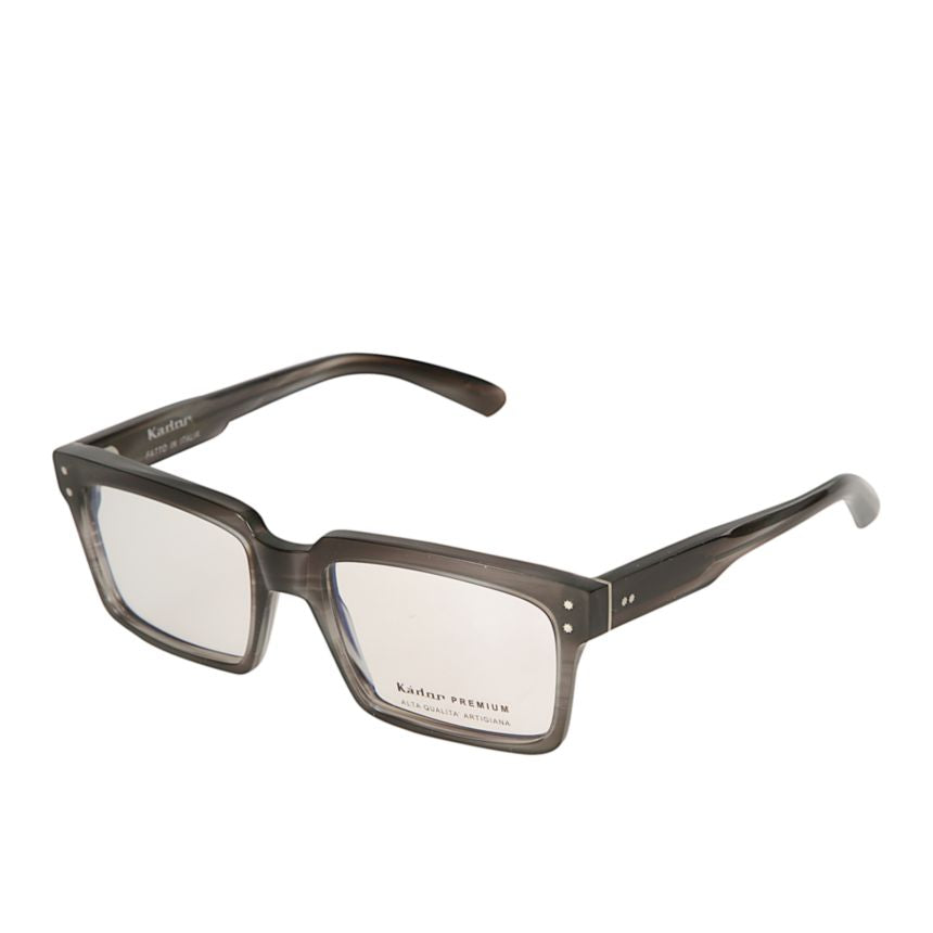 Premium 15 Translucent Smoky Gray Rectangular Eyeglasses