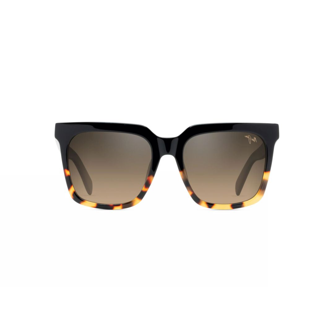 Rooftops Square-Frame Sunglasses with Tortoiseshell Design and Gradient Lenses