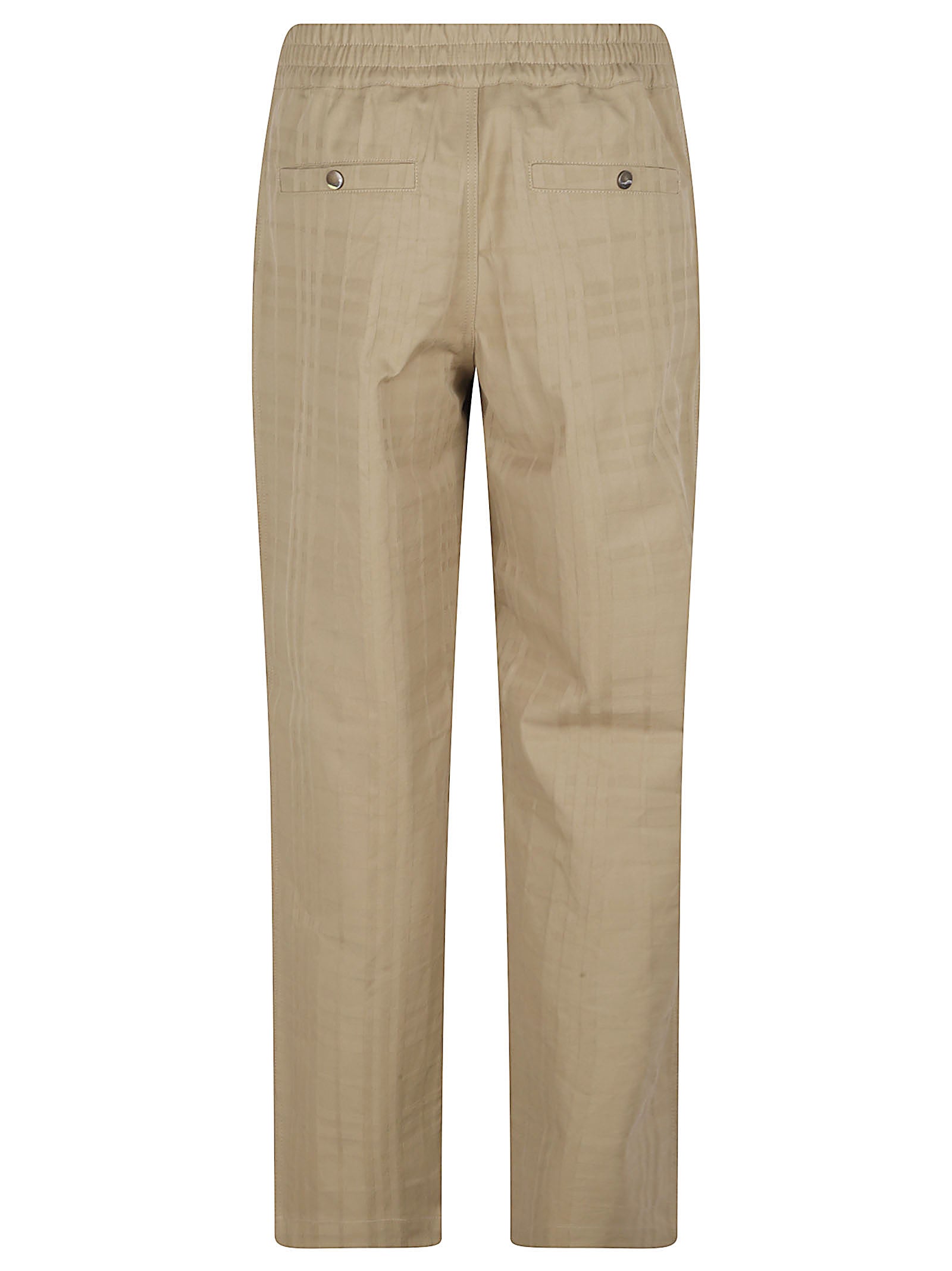 Straight-Leg Trousers with Checkered Pattern
