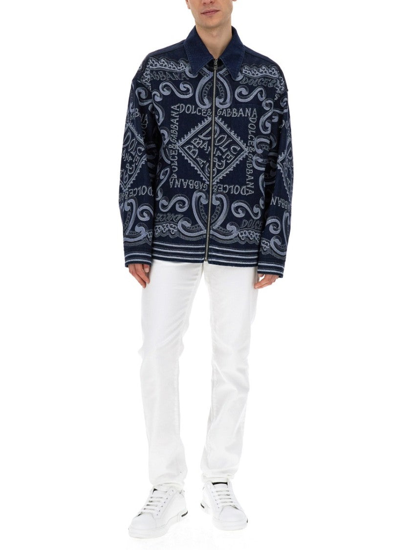 Navy Print Cardigan