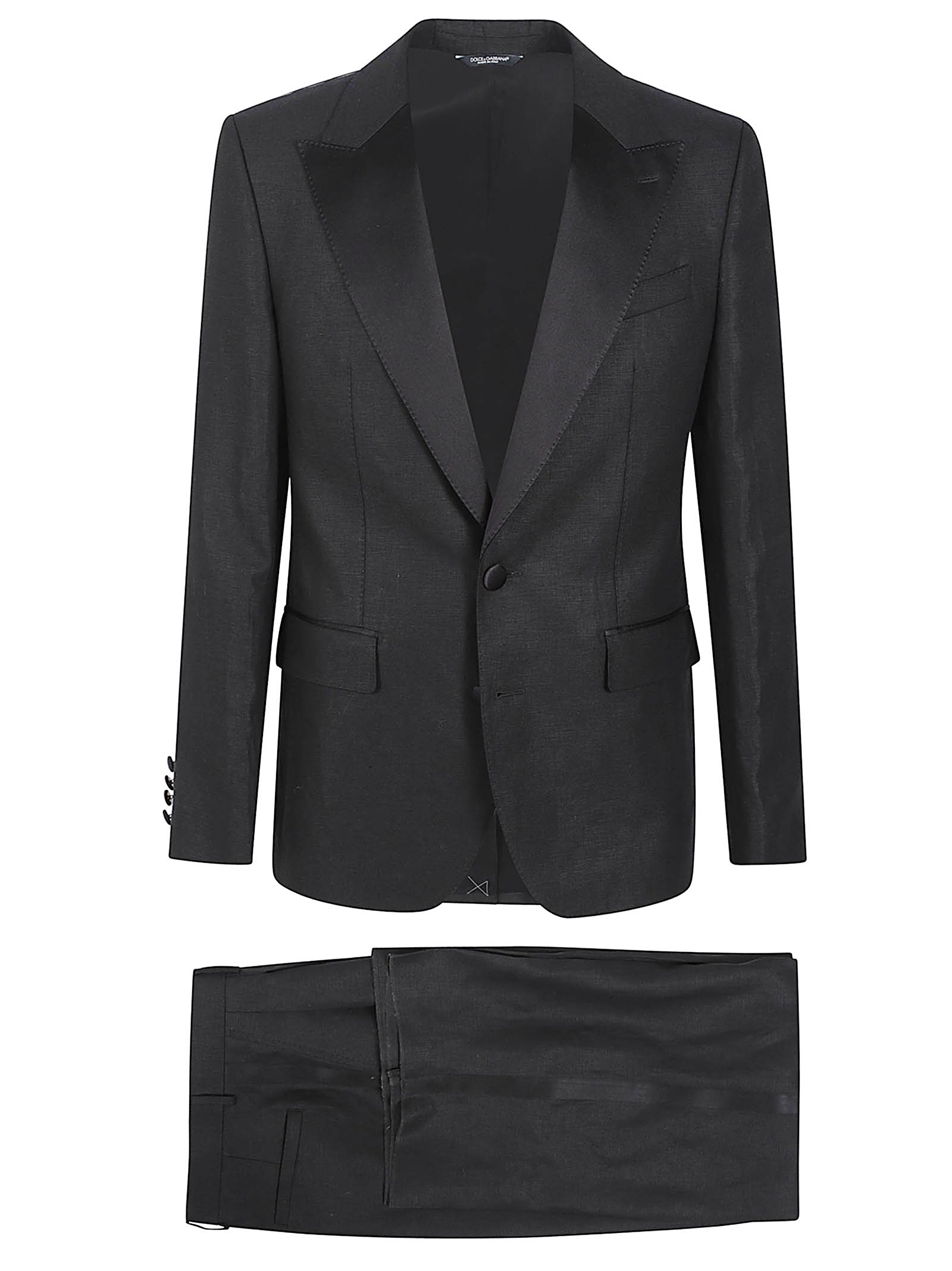 Tailored Black Two-Piece Suit with Textured Blazer