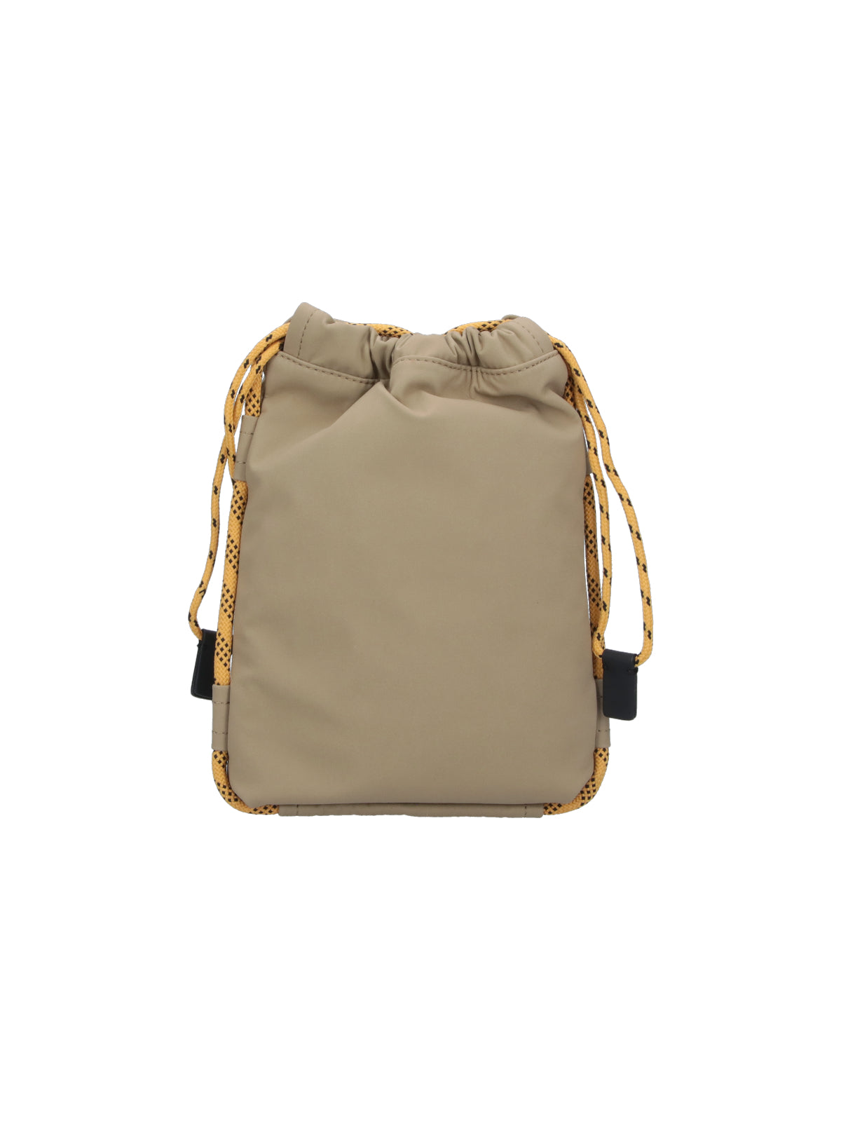 Beige Makaio Drawstring Fabric Shoulder Bag