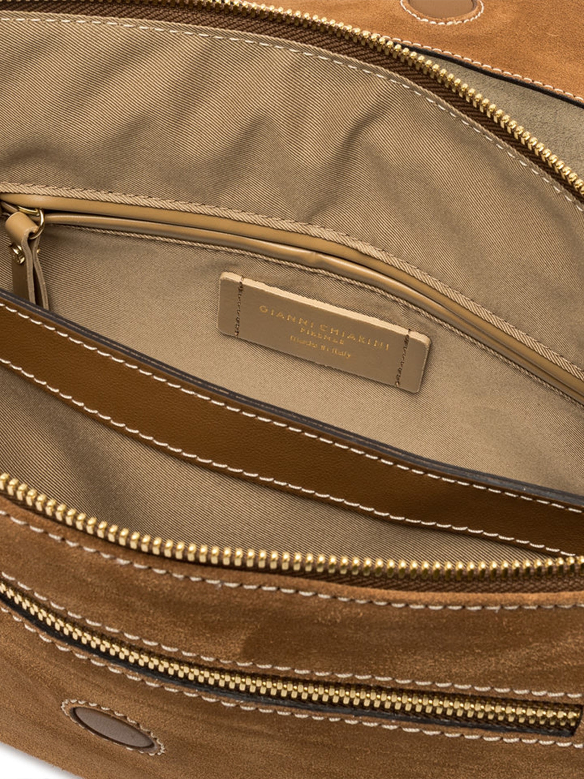 Three Rich Brown Suede Clutch Bag
