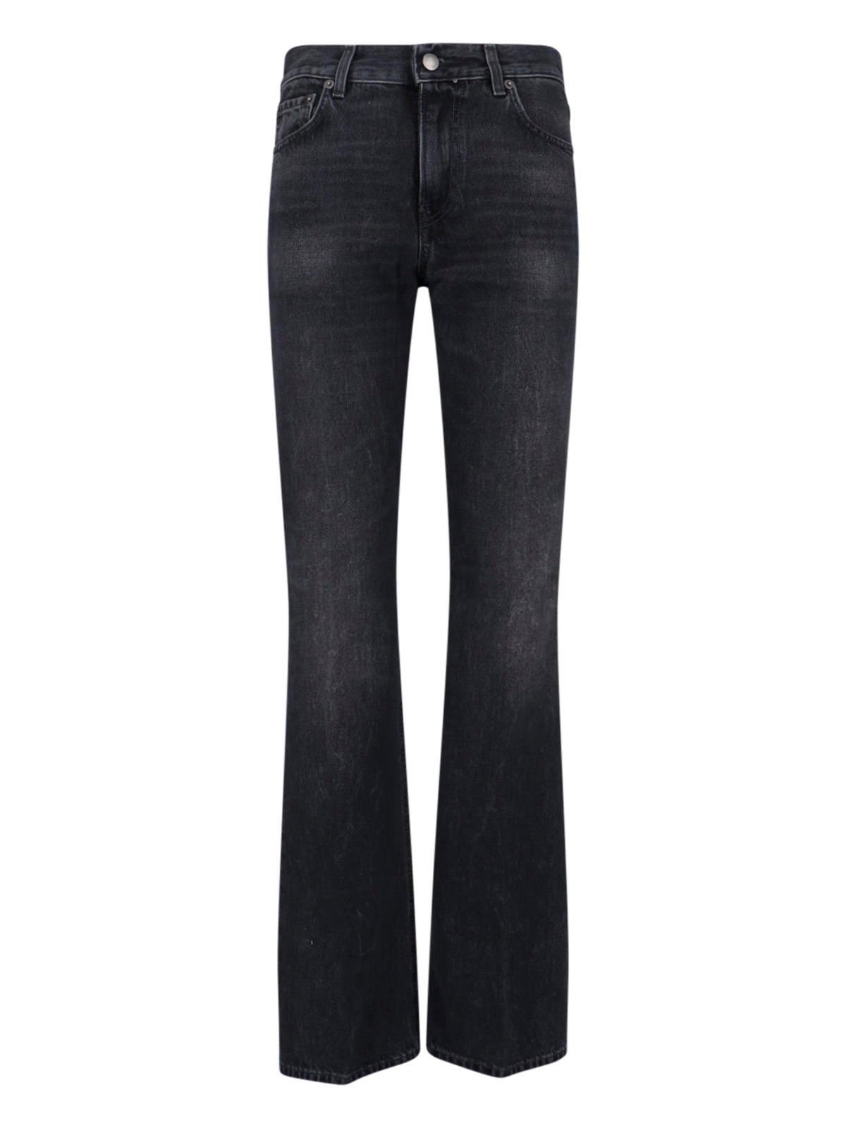 High-Waisted Bootcut Jeans With Five-Pocket Design