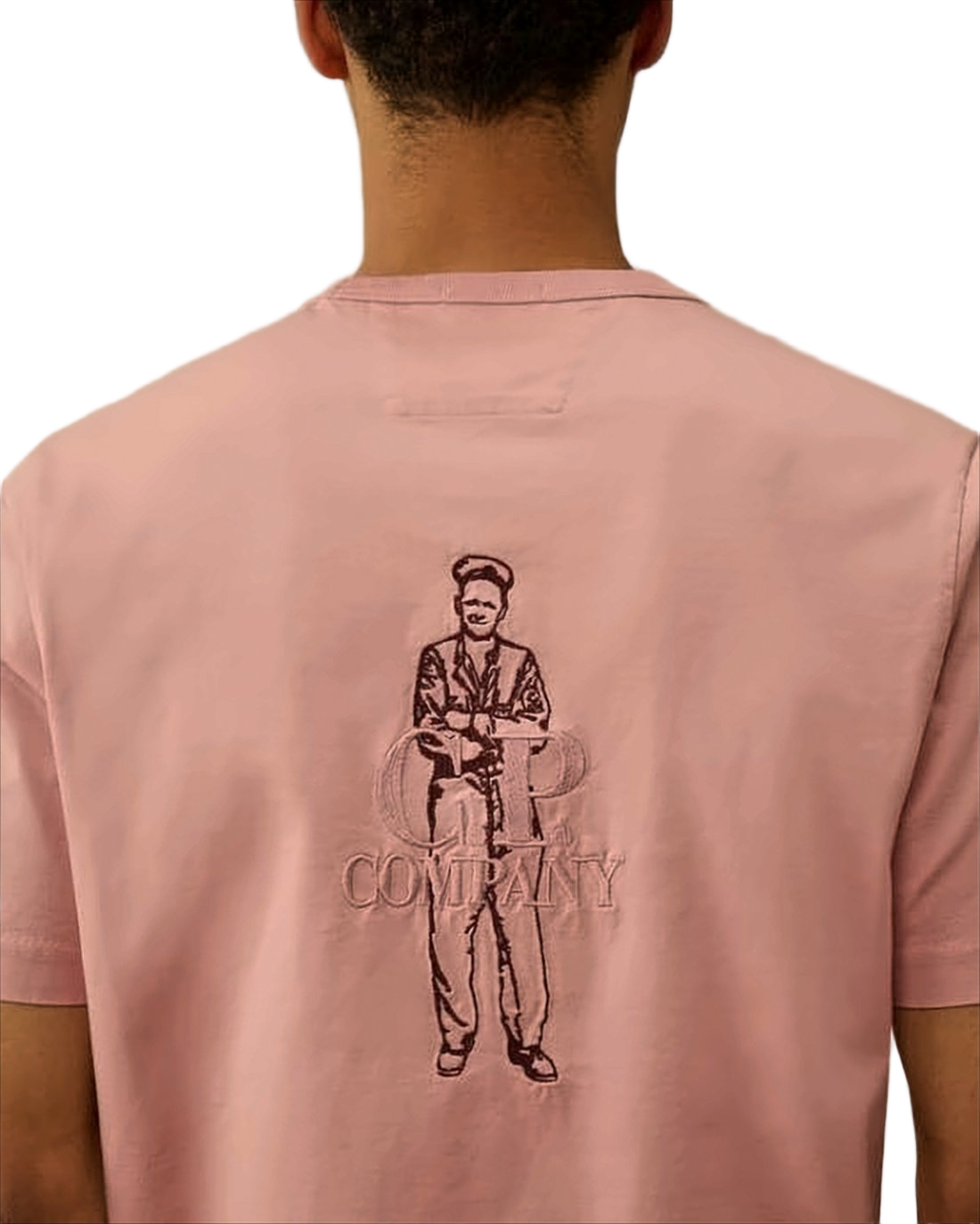 Short-Sleeve Cotton T-Shirt with Bold Logo Embroidery