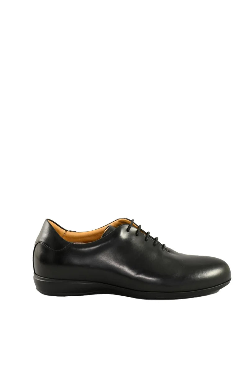 Leather Lace-up Shoes - Black