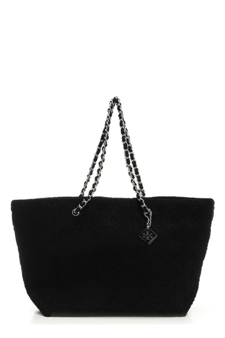 Black Sponge Shopping Bag With Logo