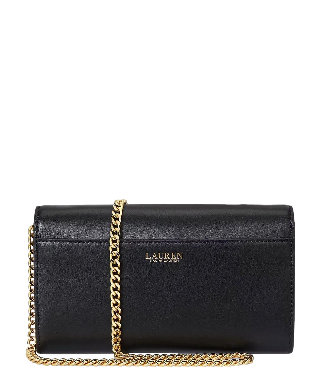 Black Leather Wallet on a Chain
