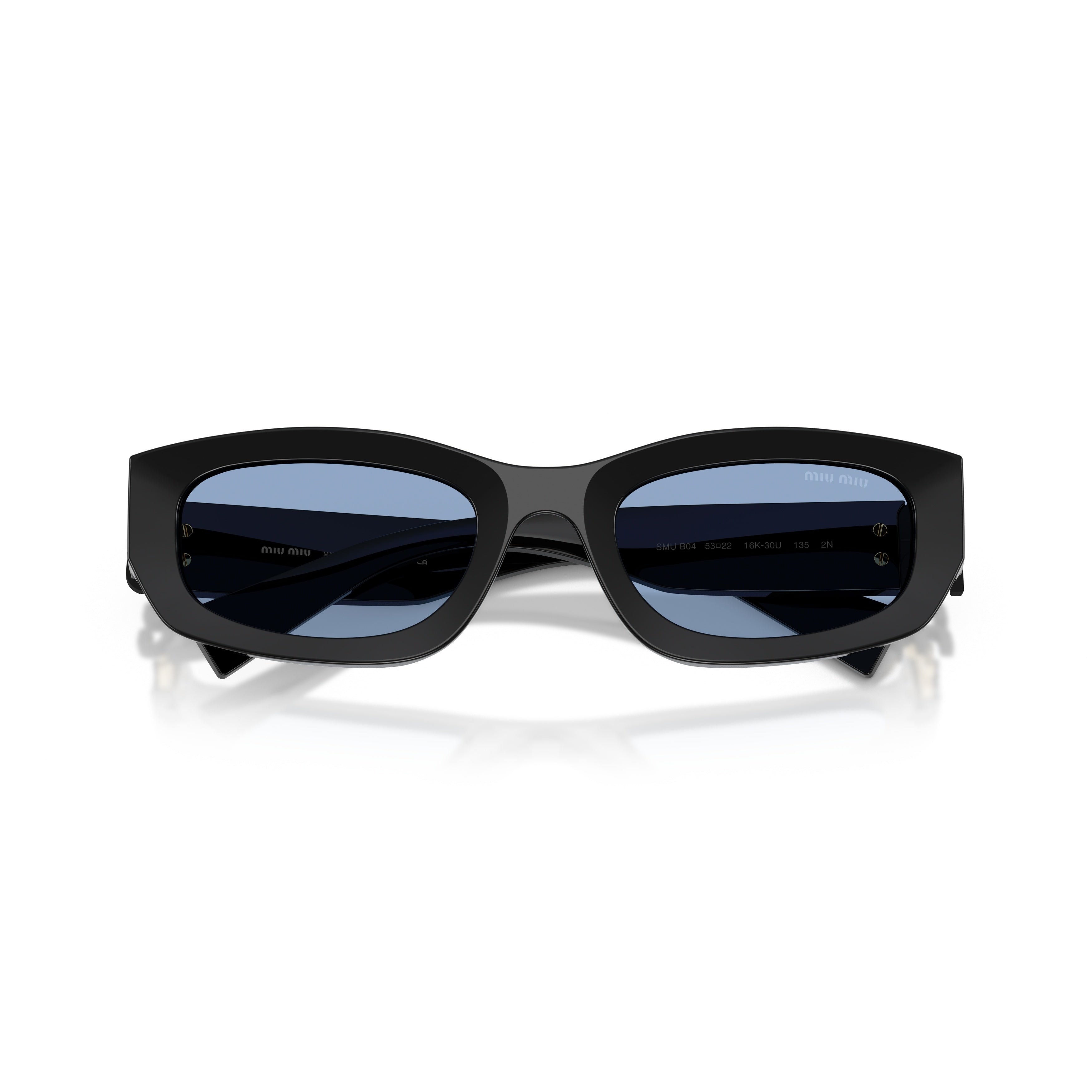 Rectangular Sunglasses With Blue-Tinted Lenses And Logo Detail