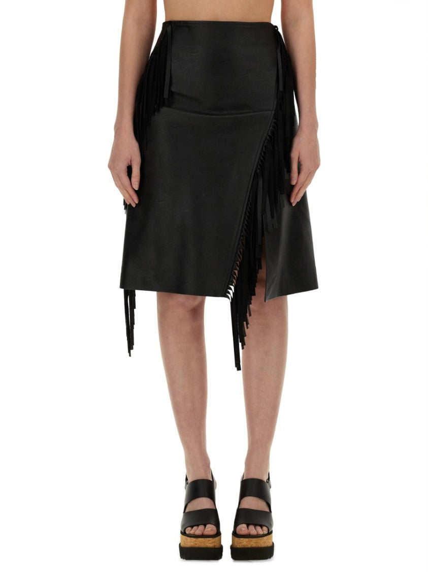 Black Fringed Skirt