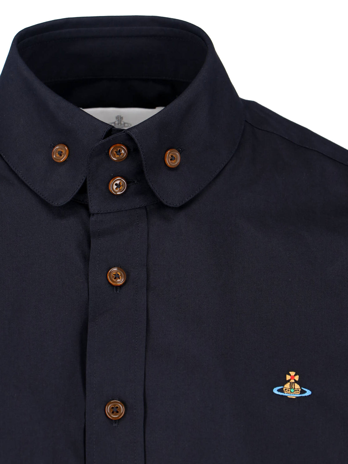 Black Two Button Krall Cotton Shirt