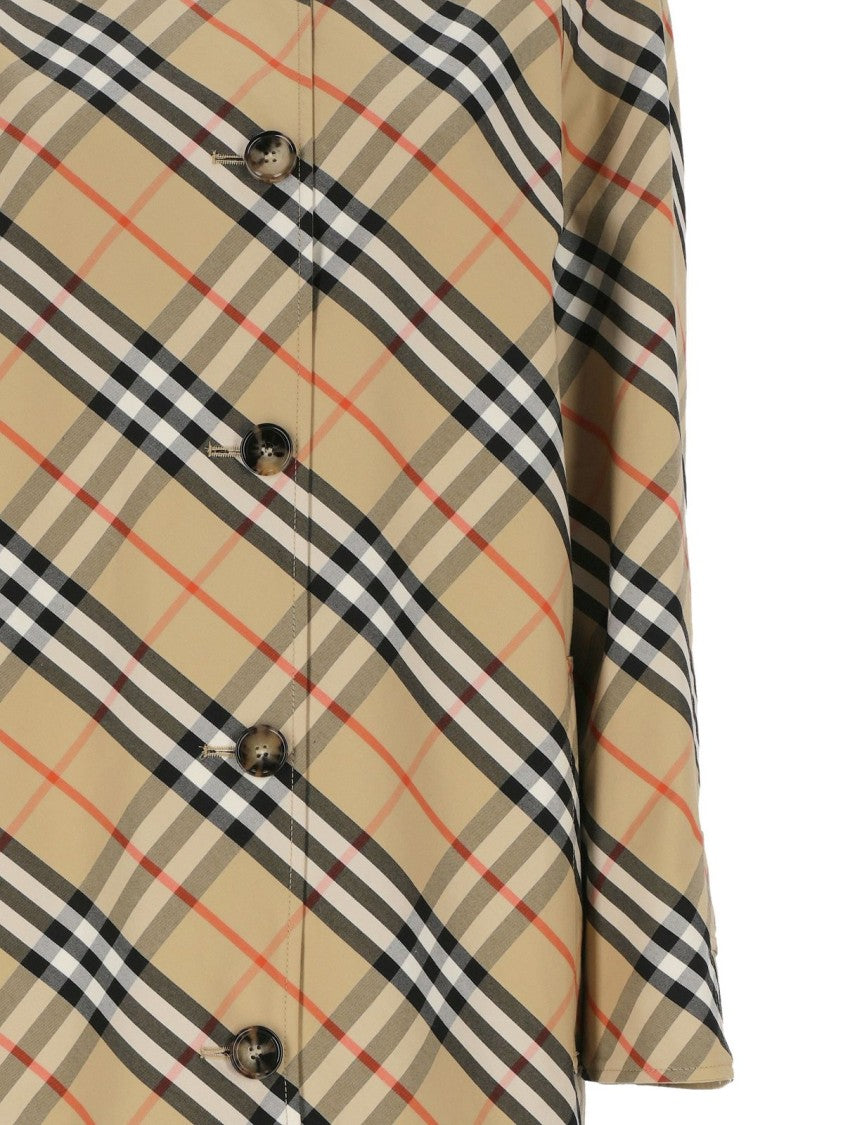 Classic Plaid Coat With Structured Silhouette