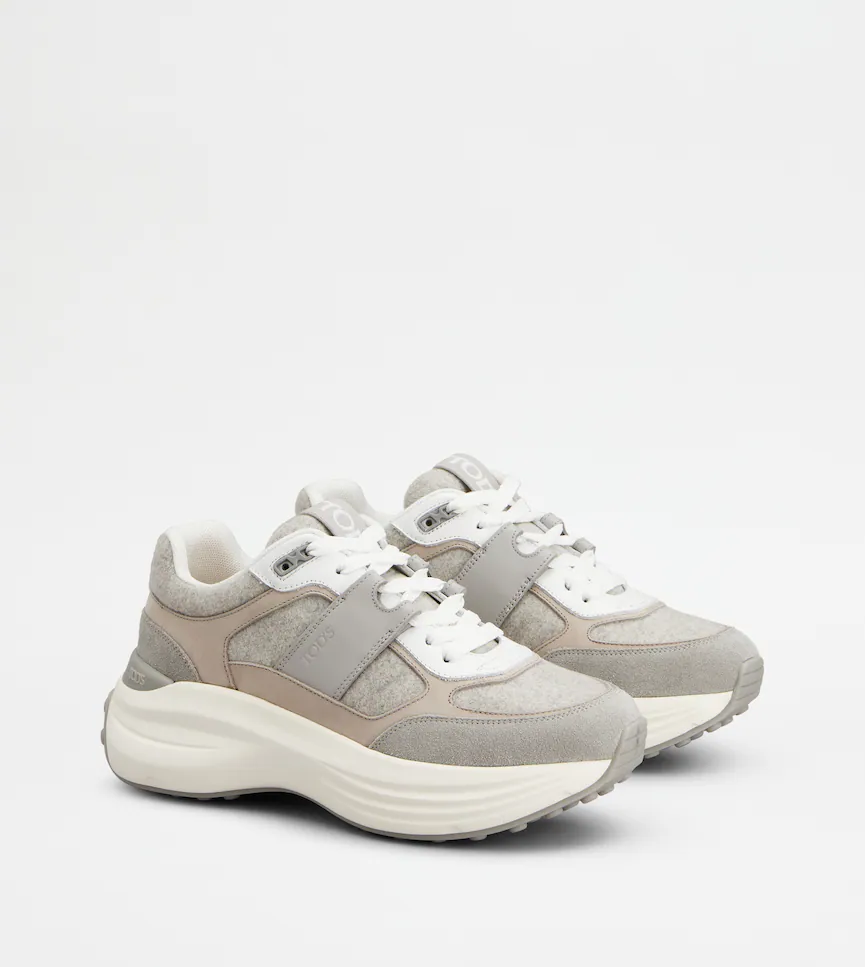 Contemporary Lace-Up Sneakers With Elegant Design