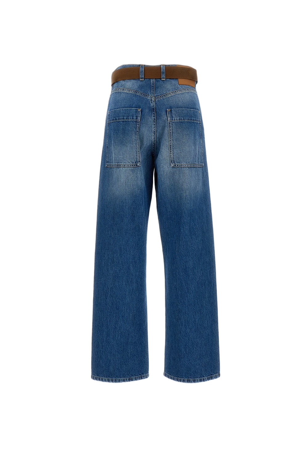 High-Waisted Straight-Leg Jeans