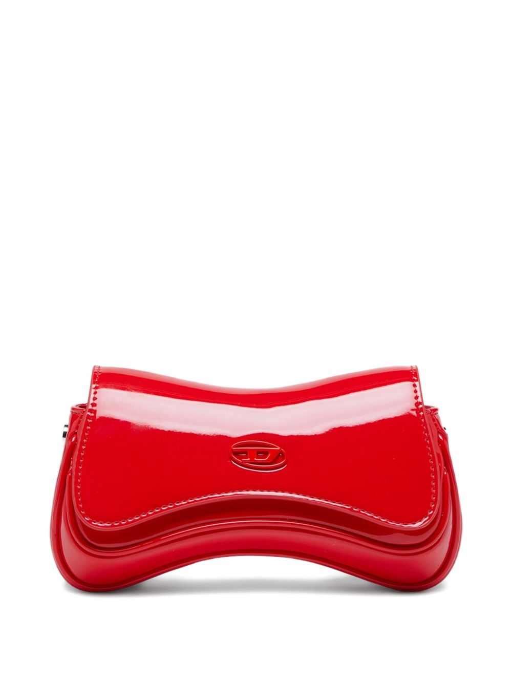Curved Silhouette Red Bag