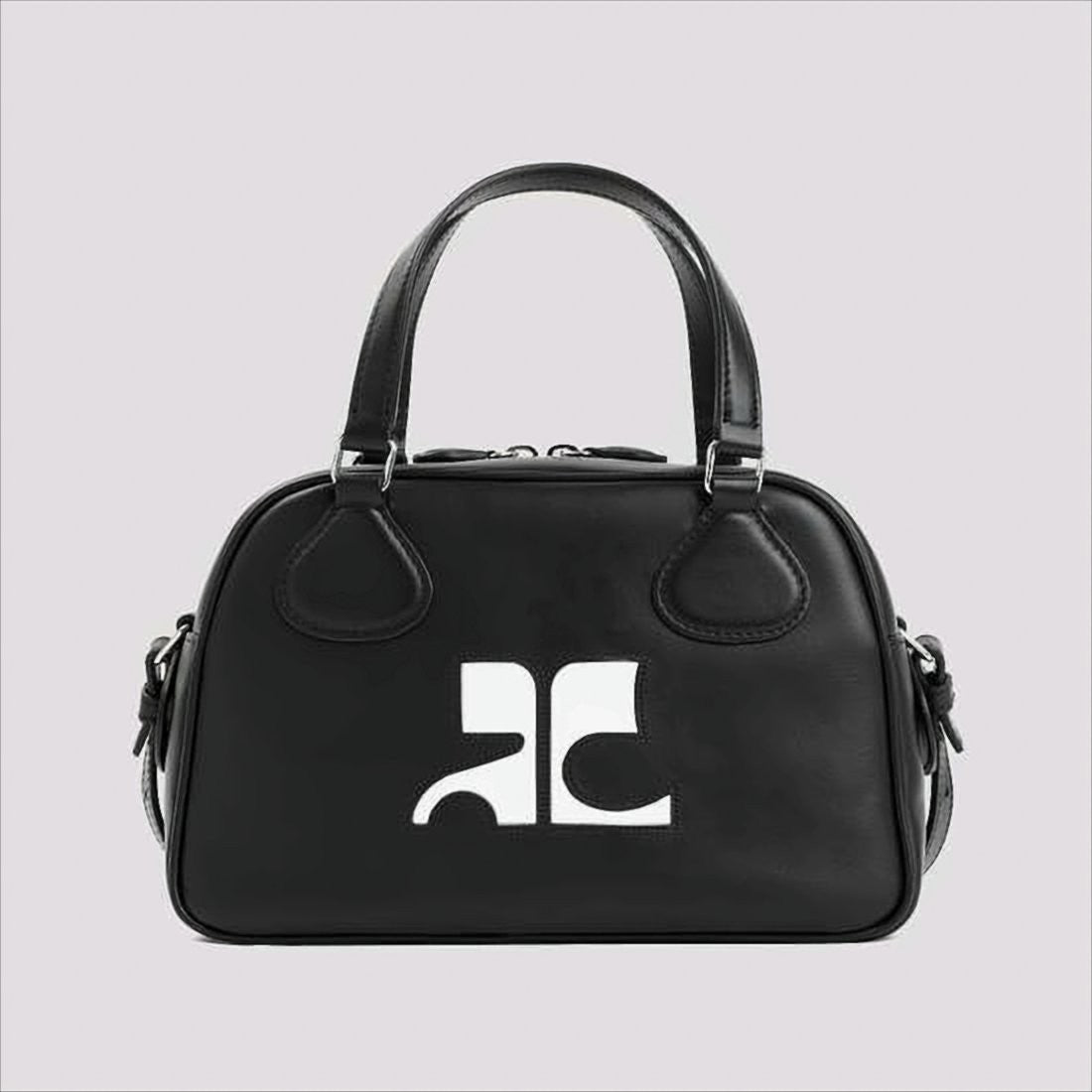 Structured Calf Leather Shoulder Bag With Logo Detail