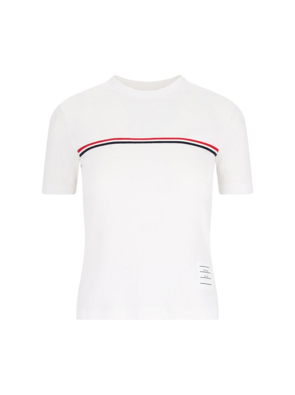 "Three Stripes" Logo T-Shirt – White