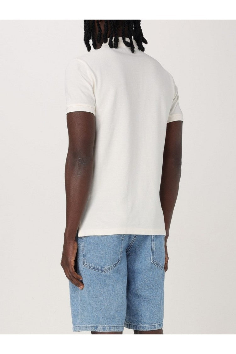 Classic Collared Cotton T-Shirt With Textured Finish