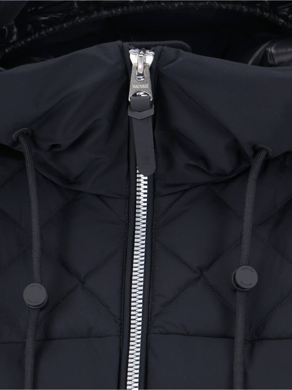 Adjustable Hood Quilted Down Jacket