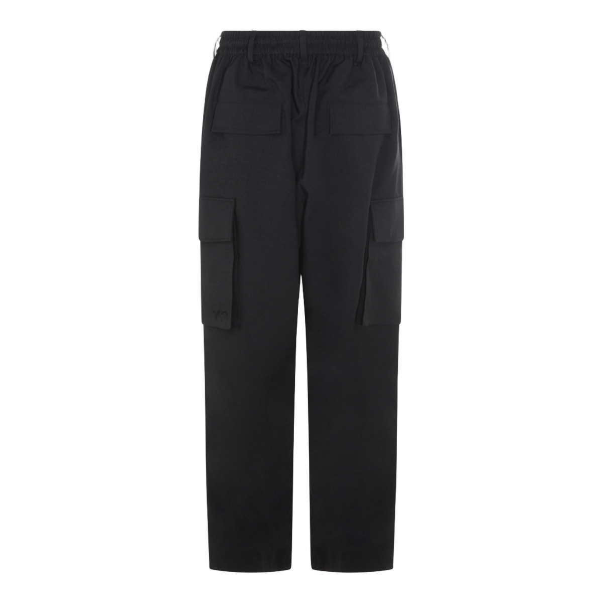 Relaxed Fit Black Trousers with Cargo Pockets