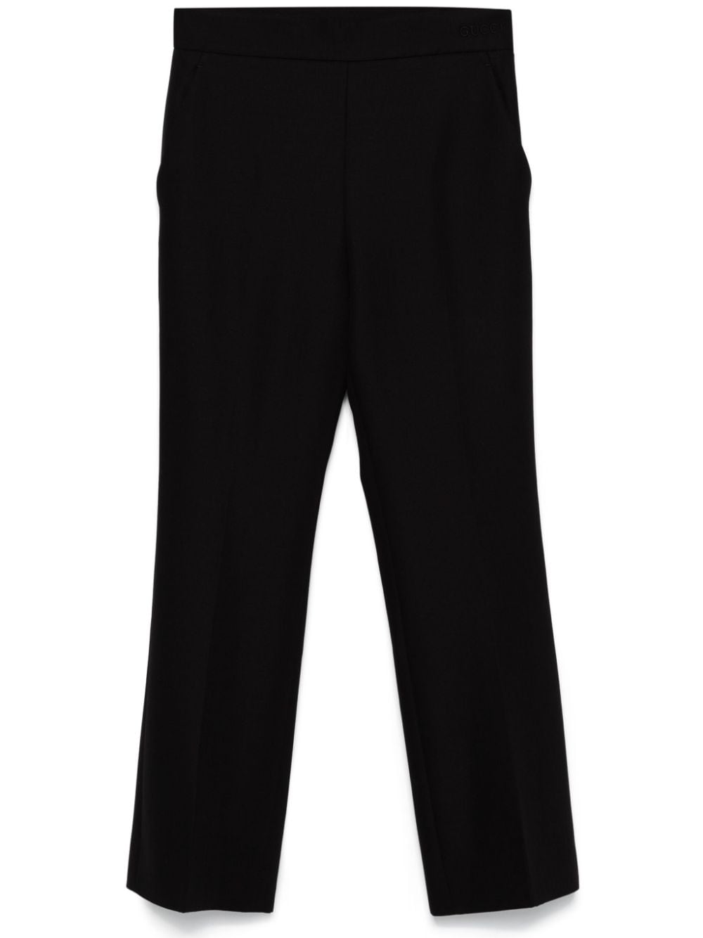 Flared Trousers with Embroidered Logo