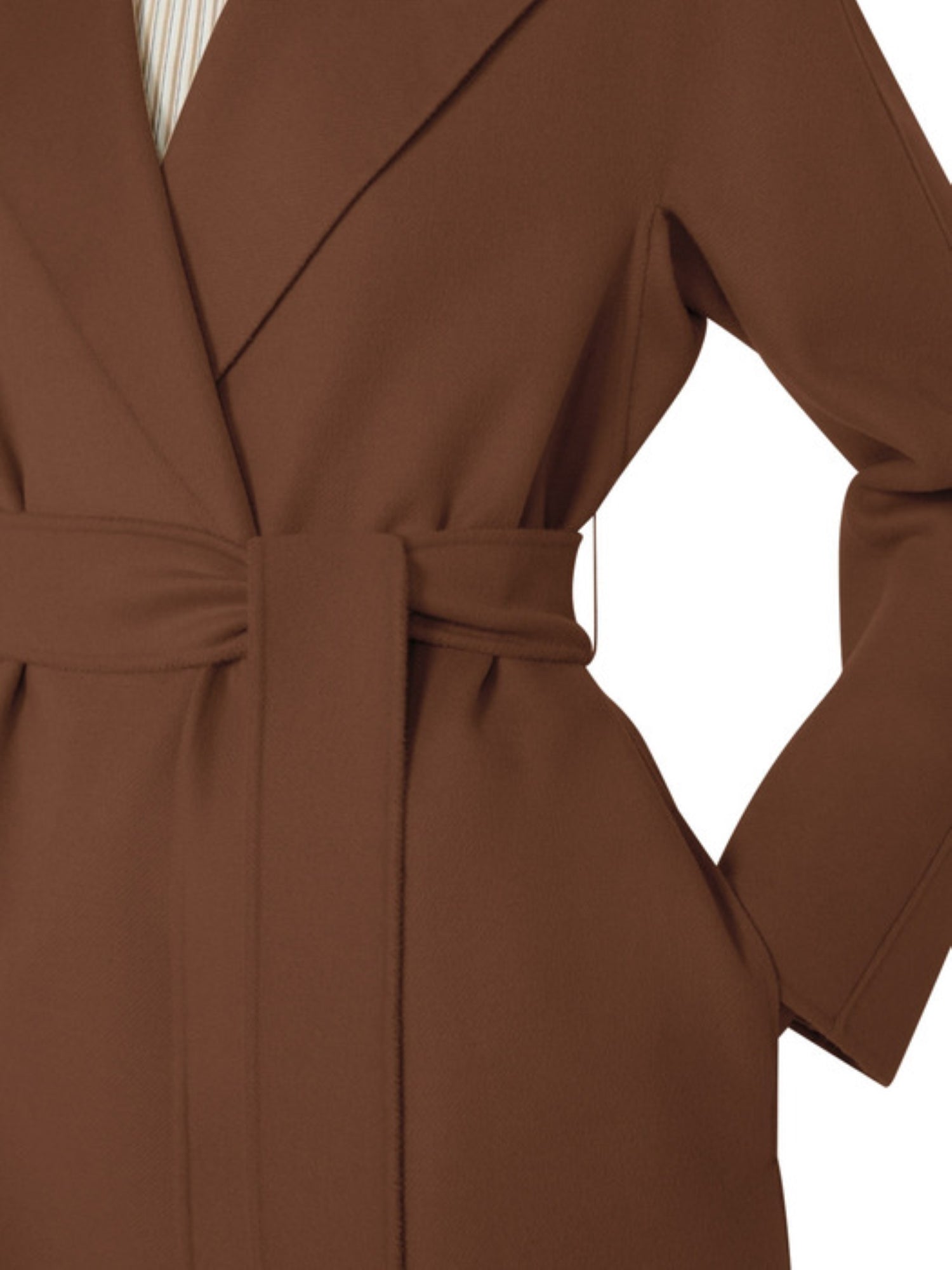 Wrap Coat with Self-Tie Belt