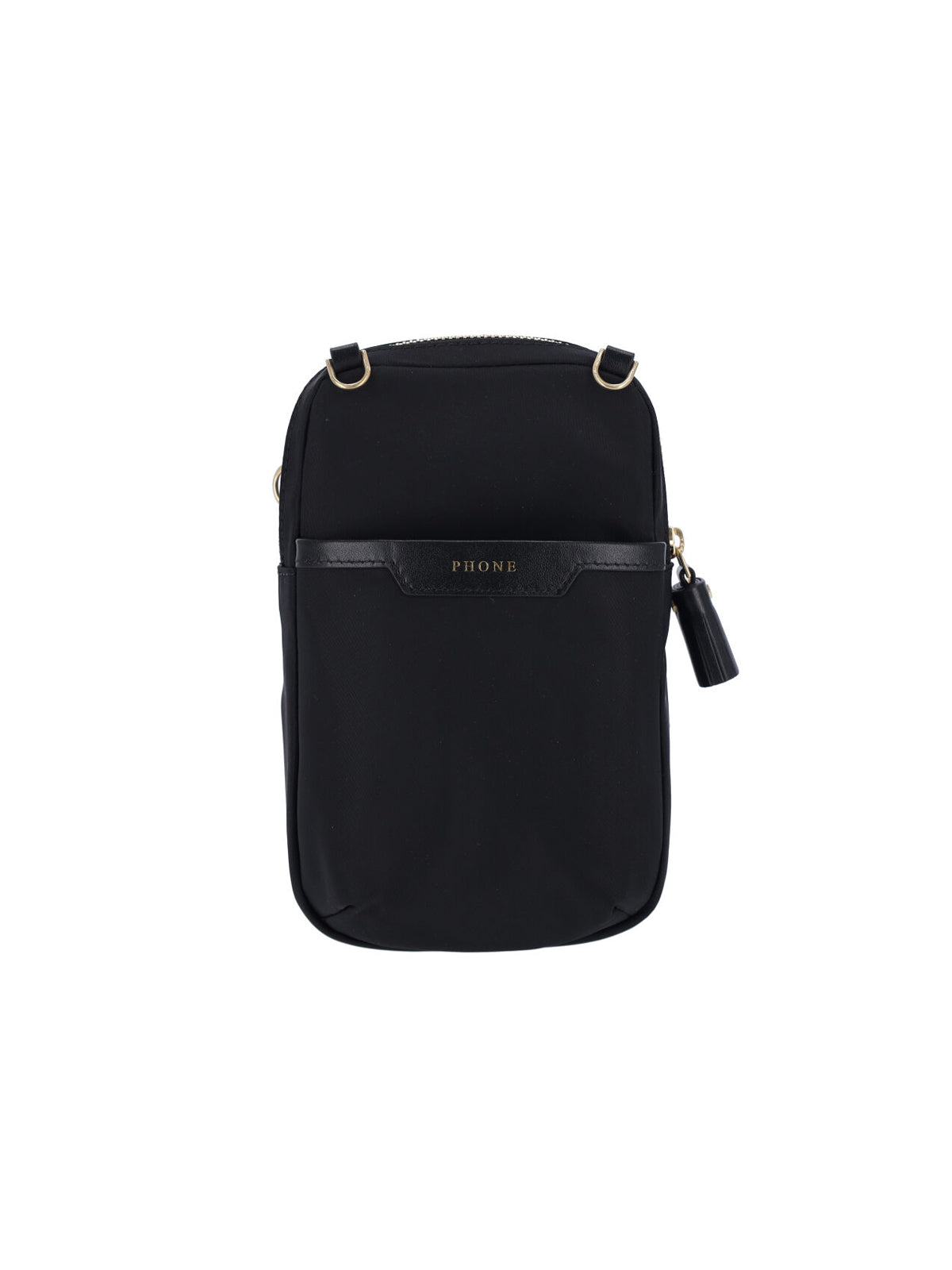 Compact Black Nylon Shoulder Bag