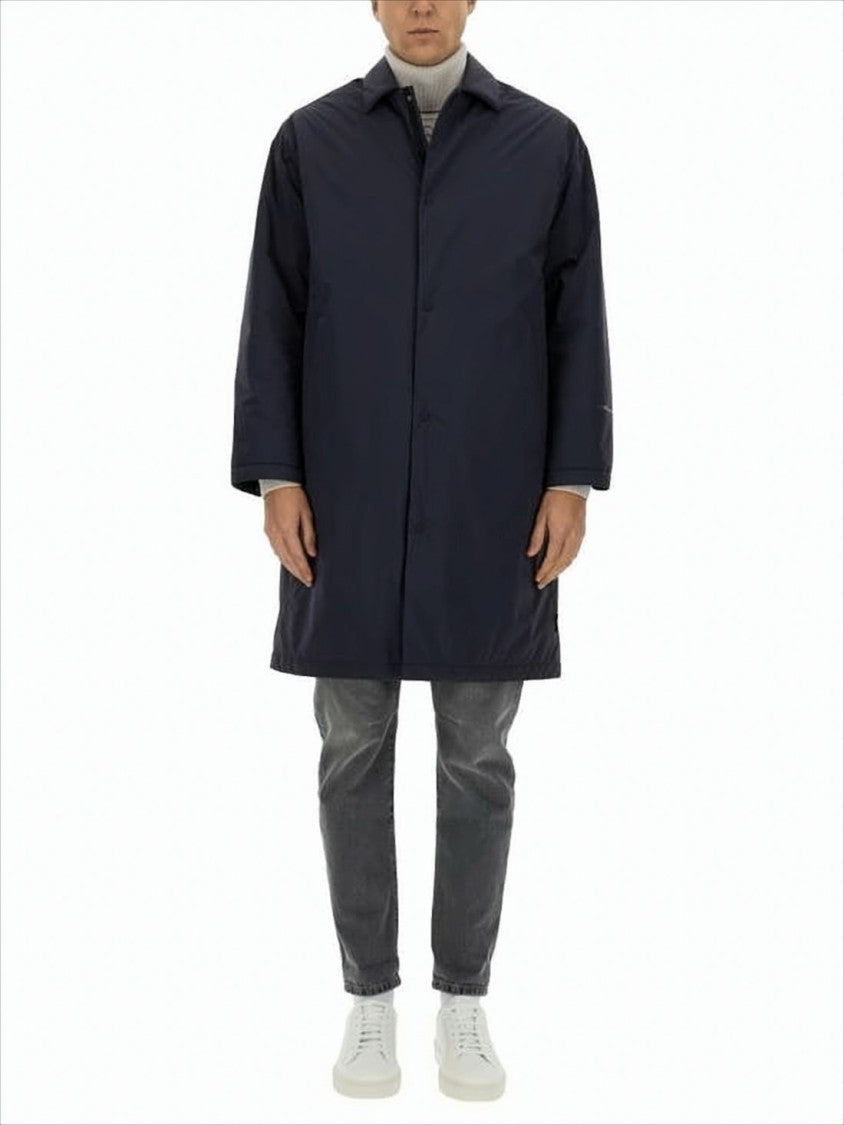 Mid-Thigh Length Blue Coat