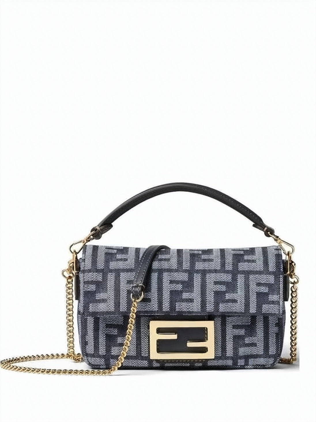 Blue Monogram Chain Strap Crossbody Bag