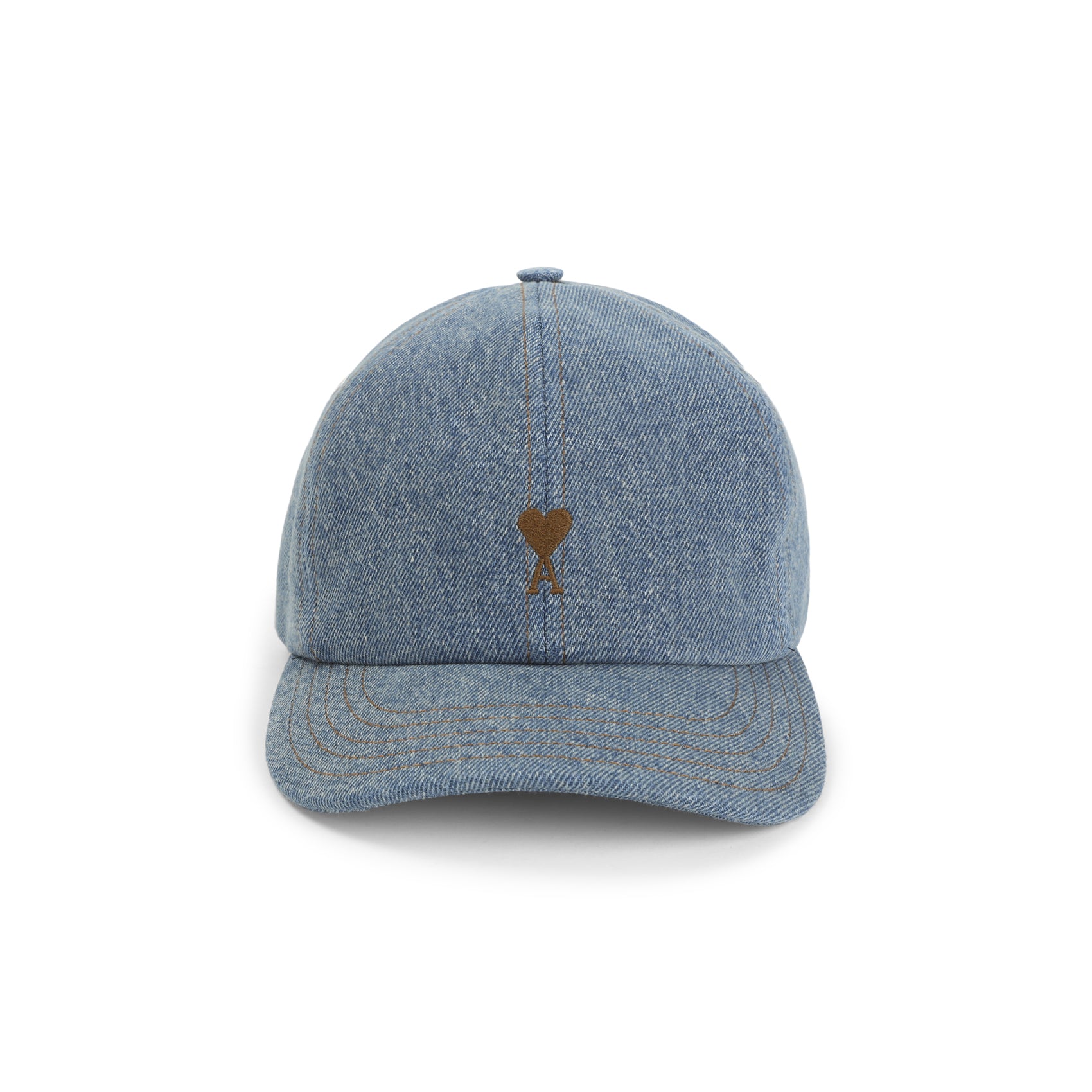 Denim Baseball Cap with Heart-Shaped Logo