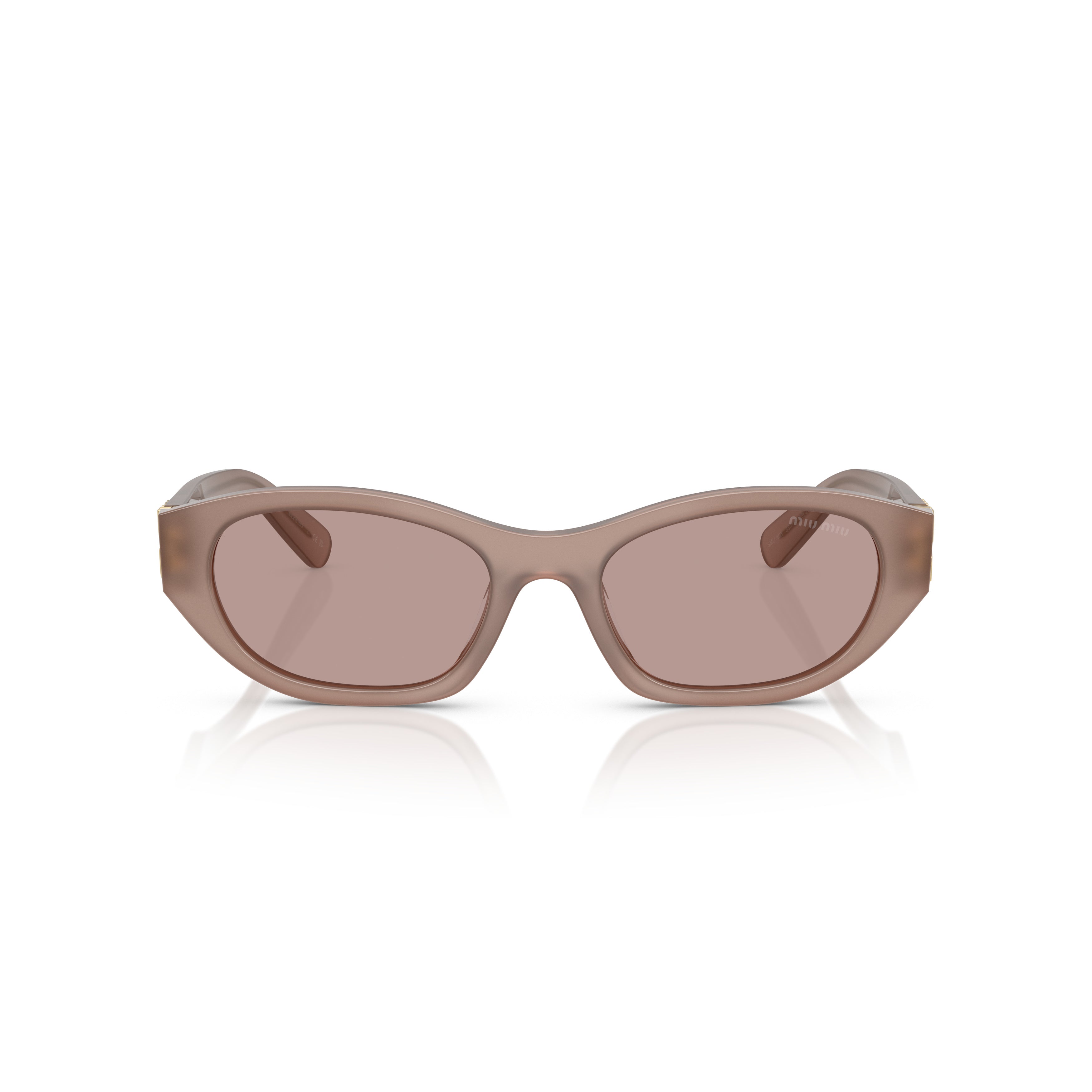 0mu A03s Translucent Taupe Oval Sunglasses