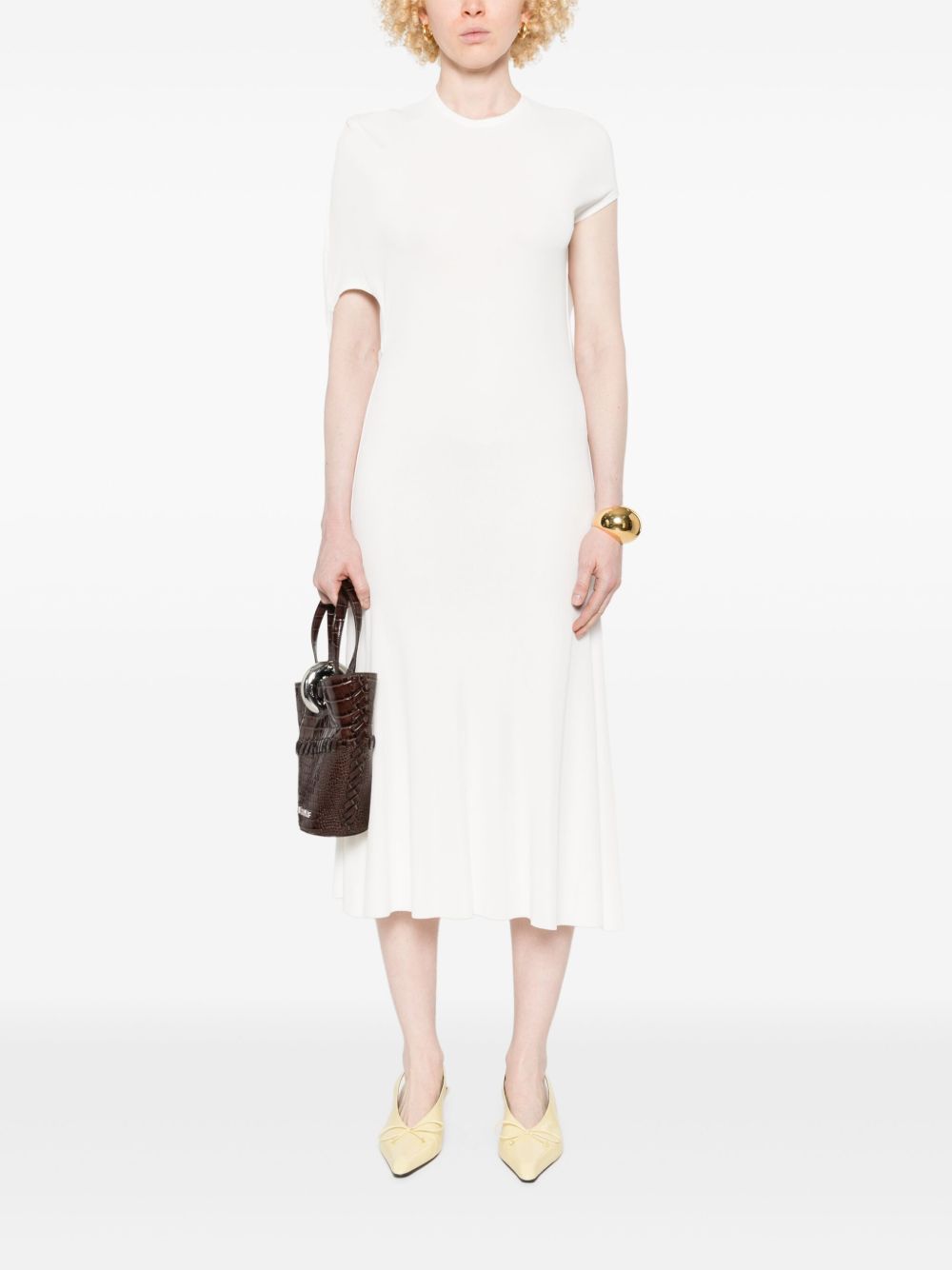 Midi Dress with Open Back