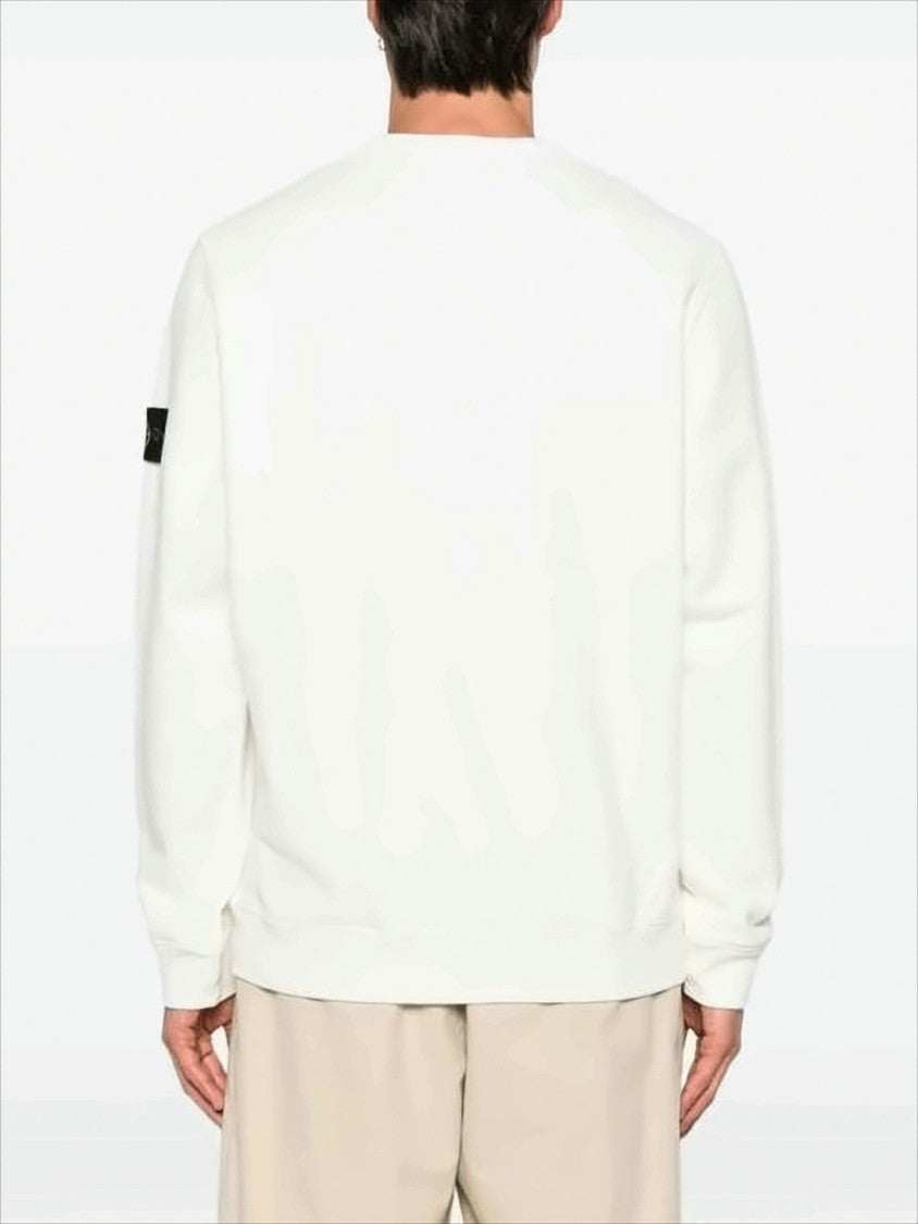 Long-Sleeve Crew Neck Cotton T-Shirt with Patch Logo