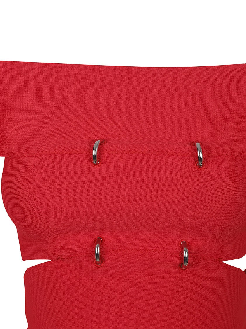 Off-The-Shoulder Dress With Cut-Out Details