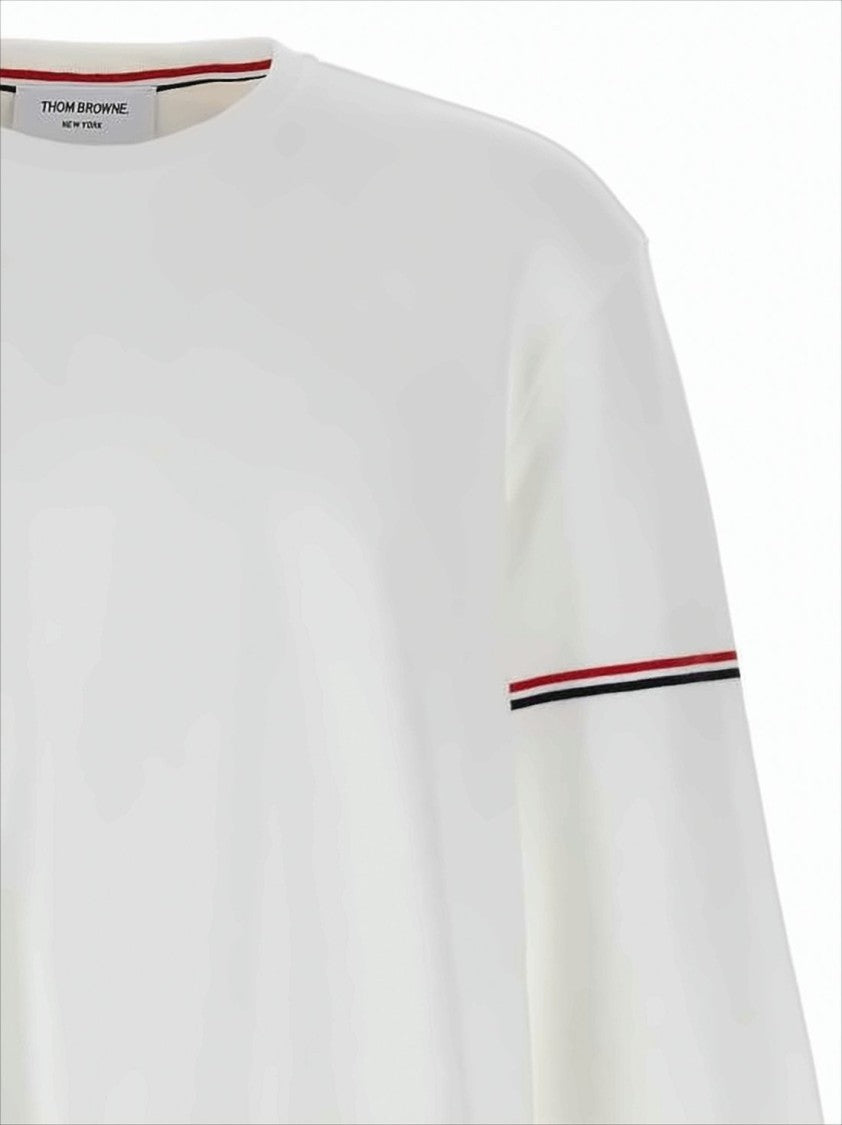 Long-Sleeve Cotton T-Shirt with Signature Stripe Details
