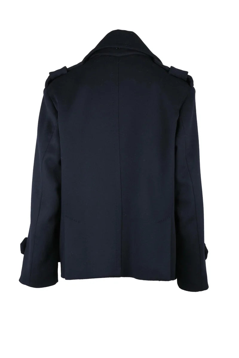 Laveno Double-Breasted Coat - Night Blue