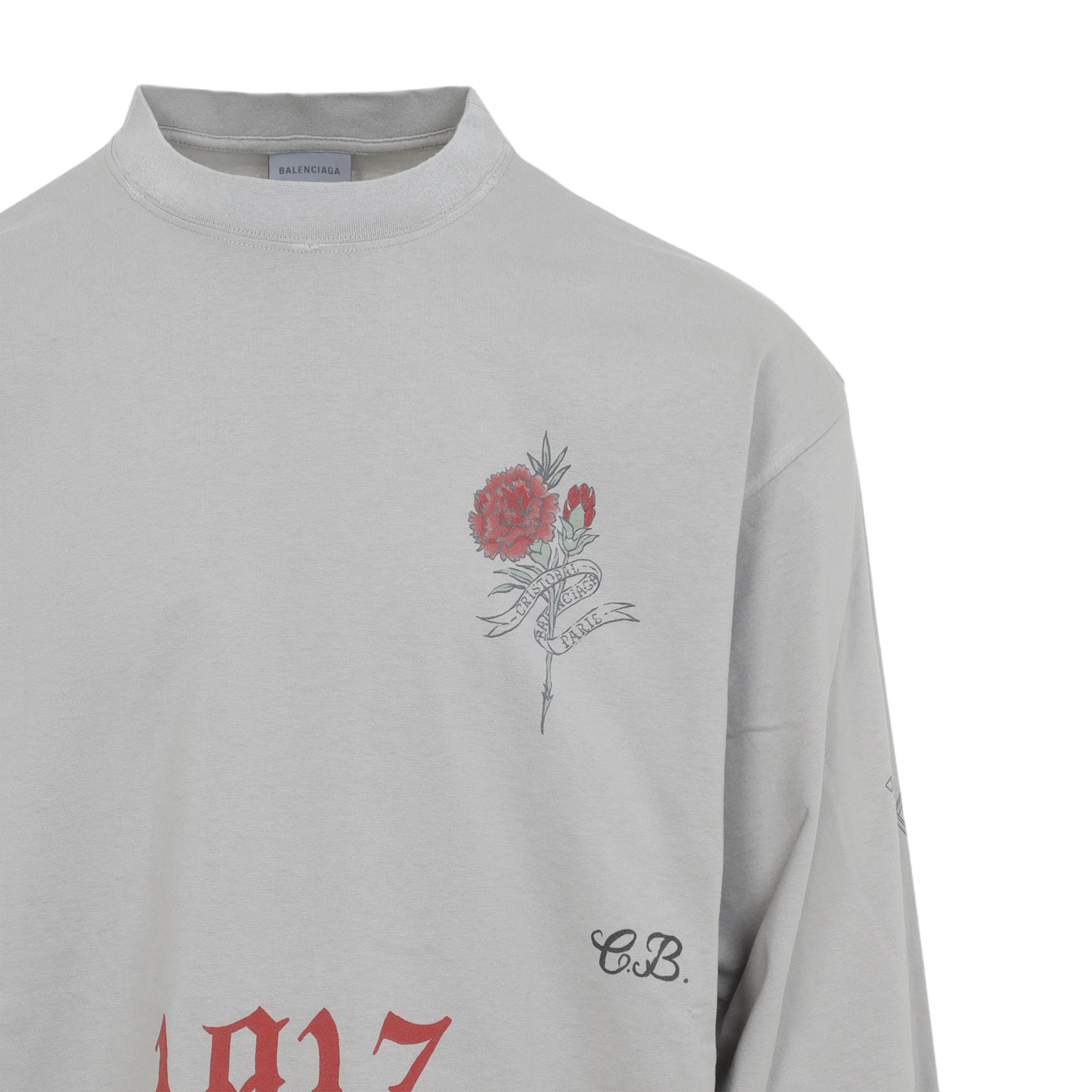 Long-Sleeve Graphic T-Shirt with Artistic Prints