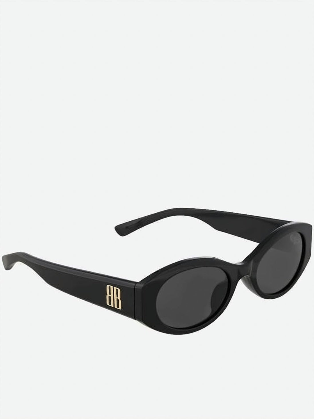 Rectangular Black Acetate Sunglasses with Bold Branding
