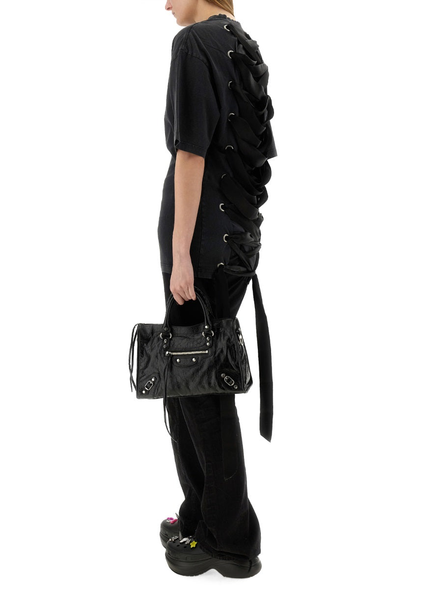 "Lace-Up" Cotton Shirt