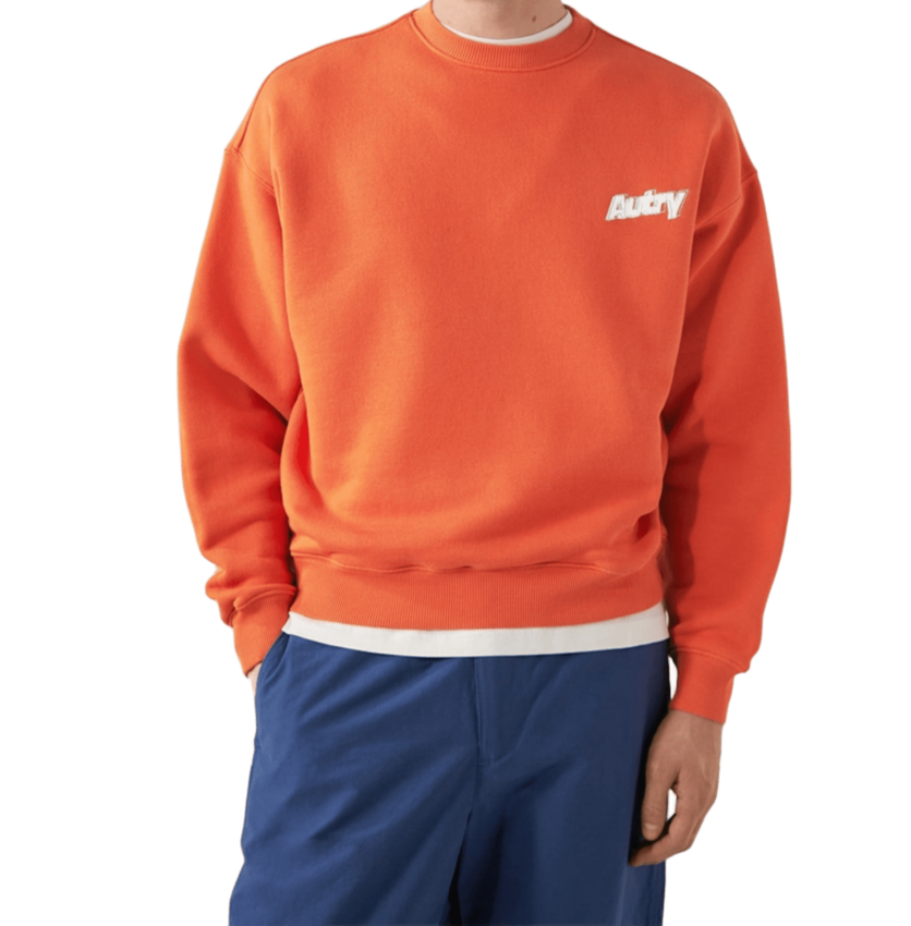 Coral Red Cotton Sweatshirt