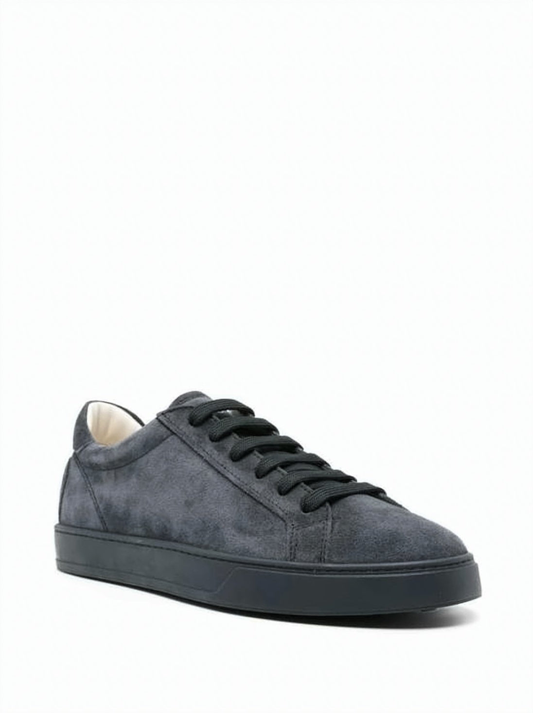 Suede Low-Top Sneakers With Leather Interior