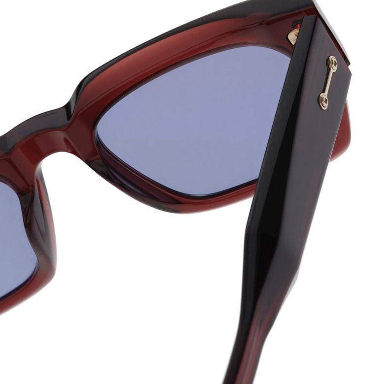 Cosmo Bold Rectangular Tortoiseshell Sunglasses with Gold-tone Accents