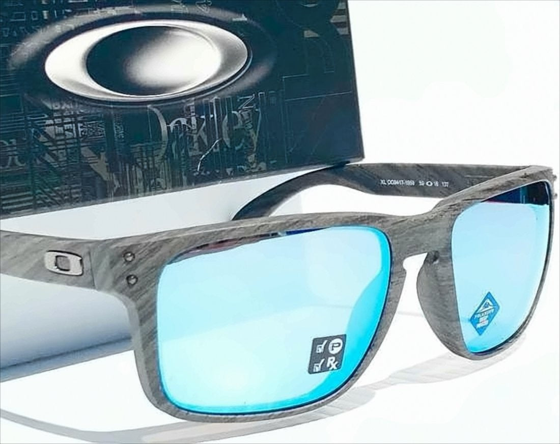 Rectangular Frame Sunglasses with Textured Wood Finish