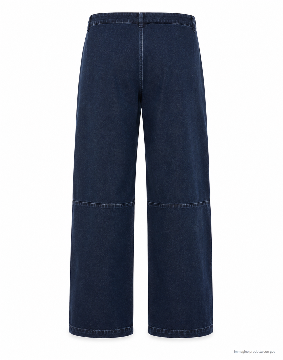 Dark Blue Cotton Regular Fit Trousers