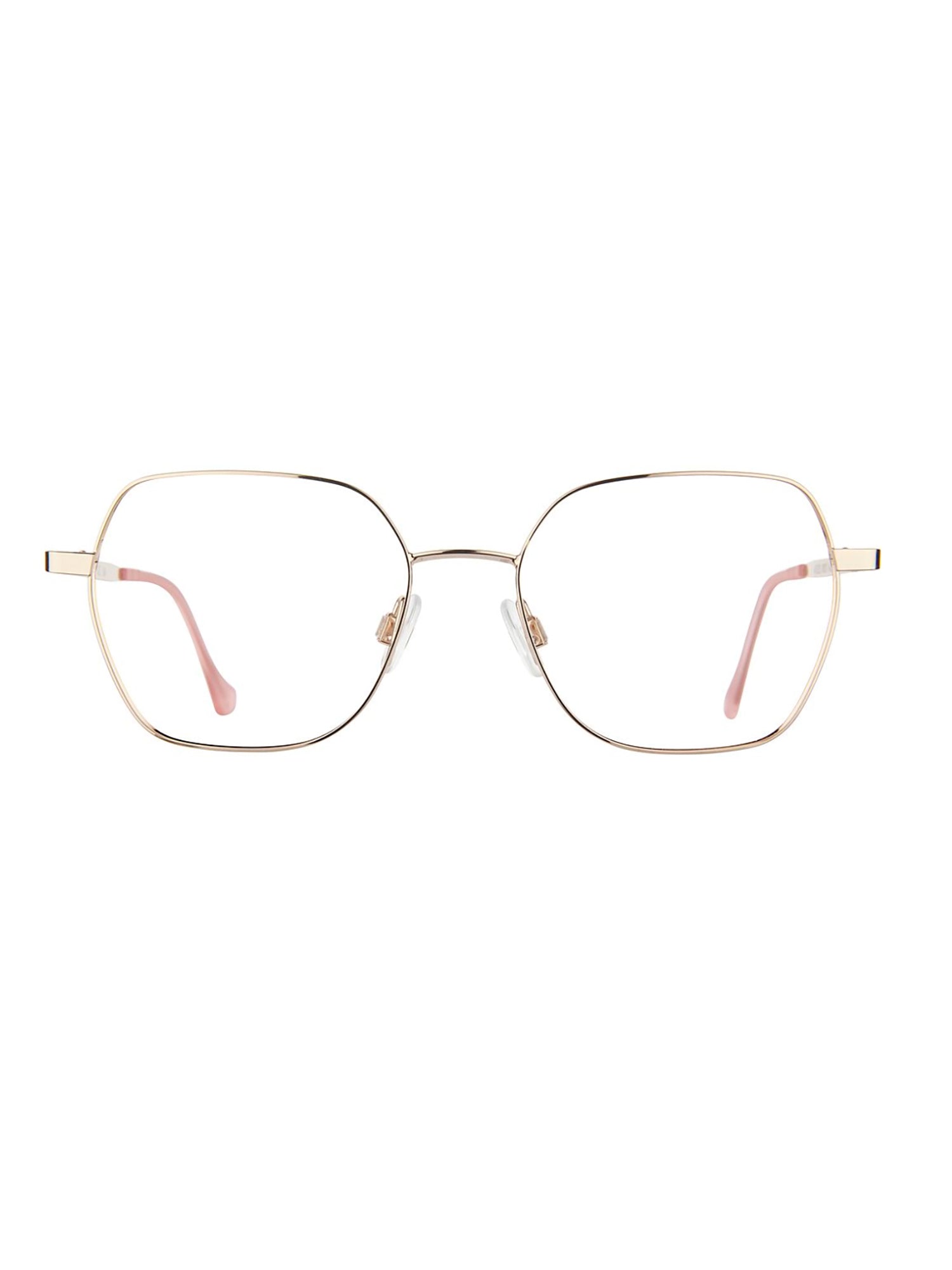Sleek Metallic Optical Frames With Geometric Shape