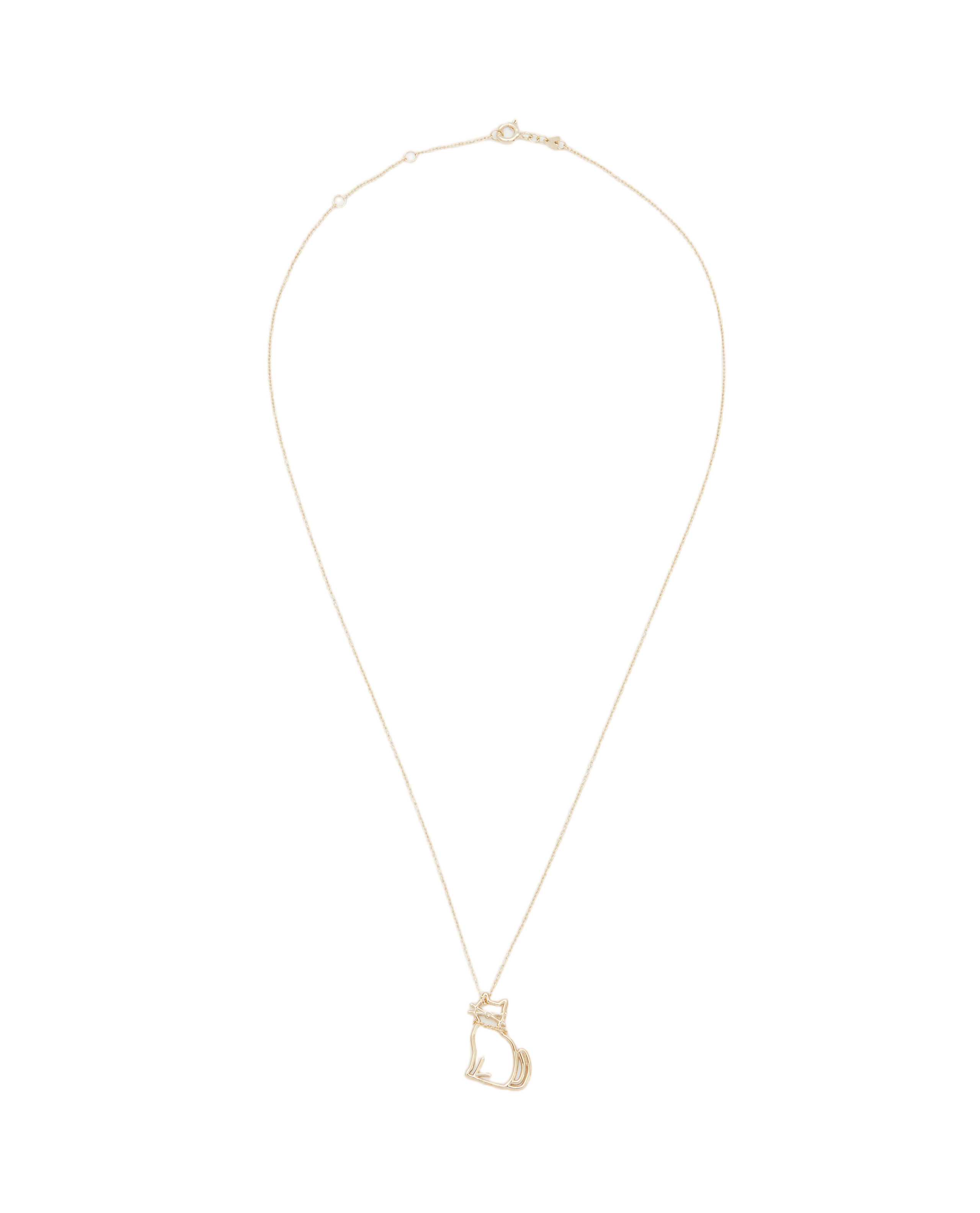 Miau 9K Gold Cat Pendant Necklace