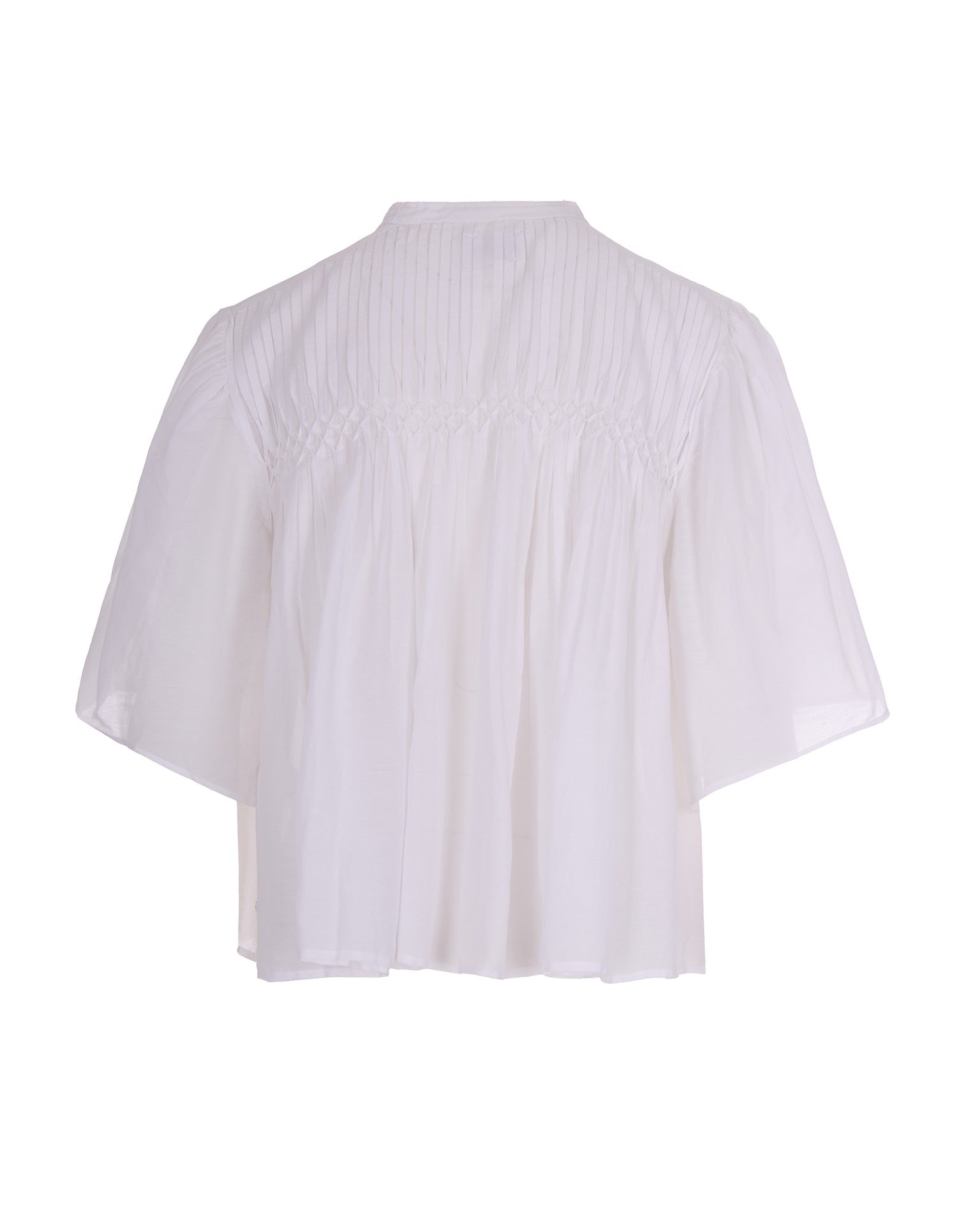 Lightweight Cotton Voile Top with Smocked Detailing