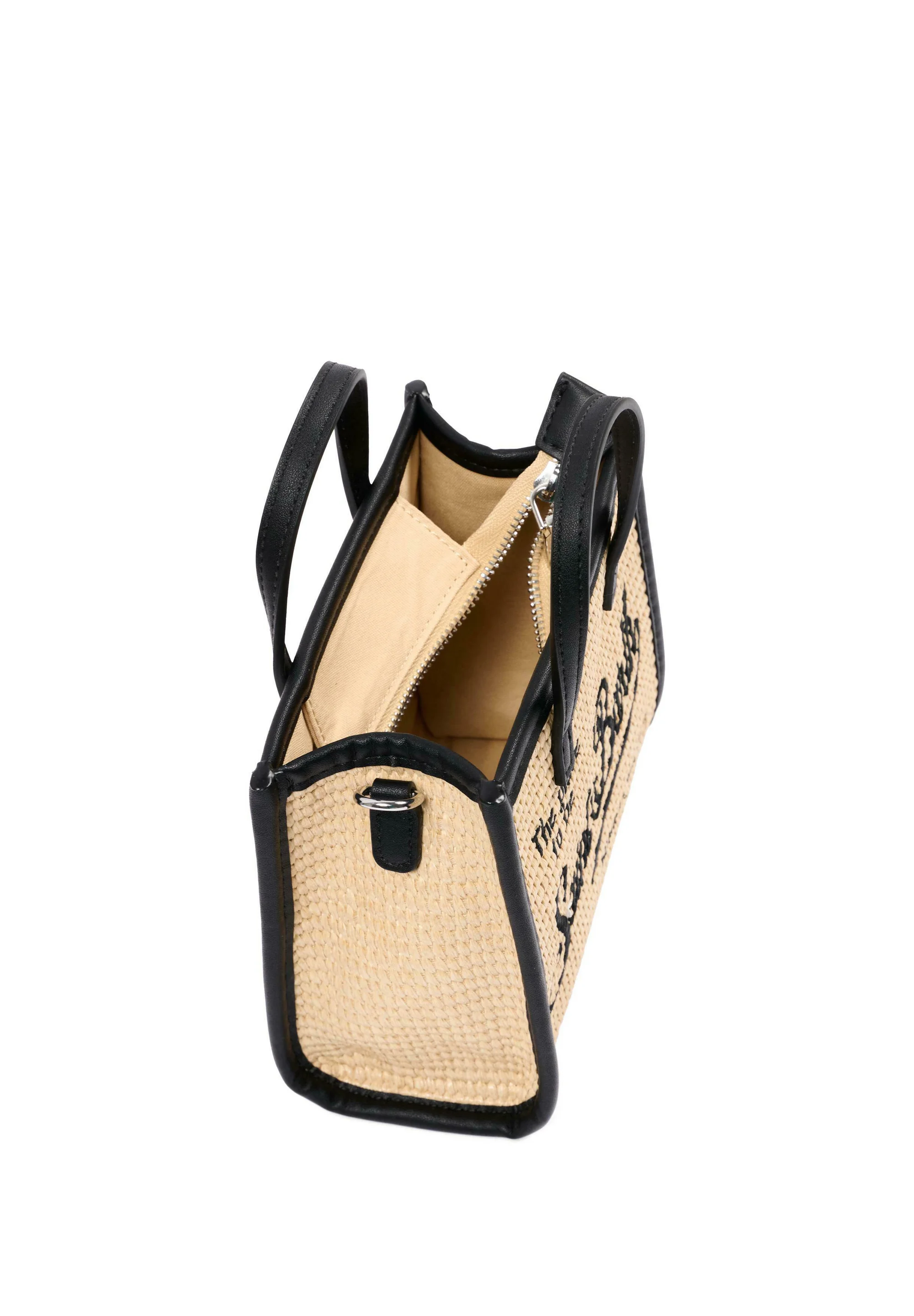 Black Straw Vivian Shoulder Bag