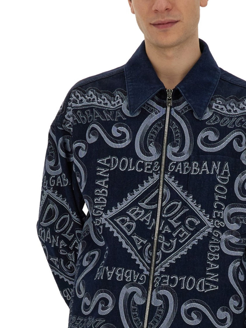 Navy Print Cardigan