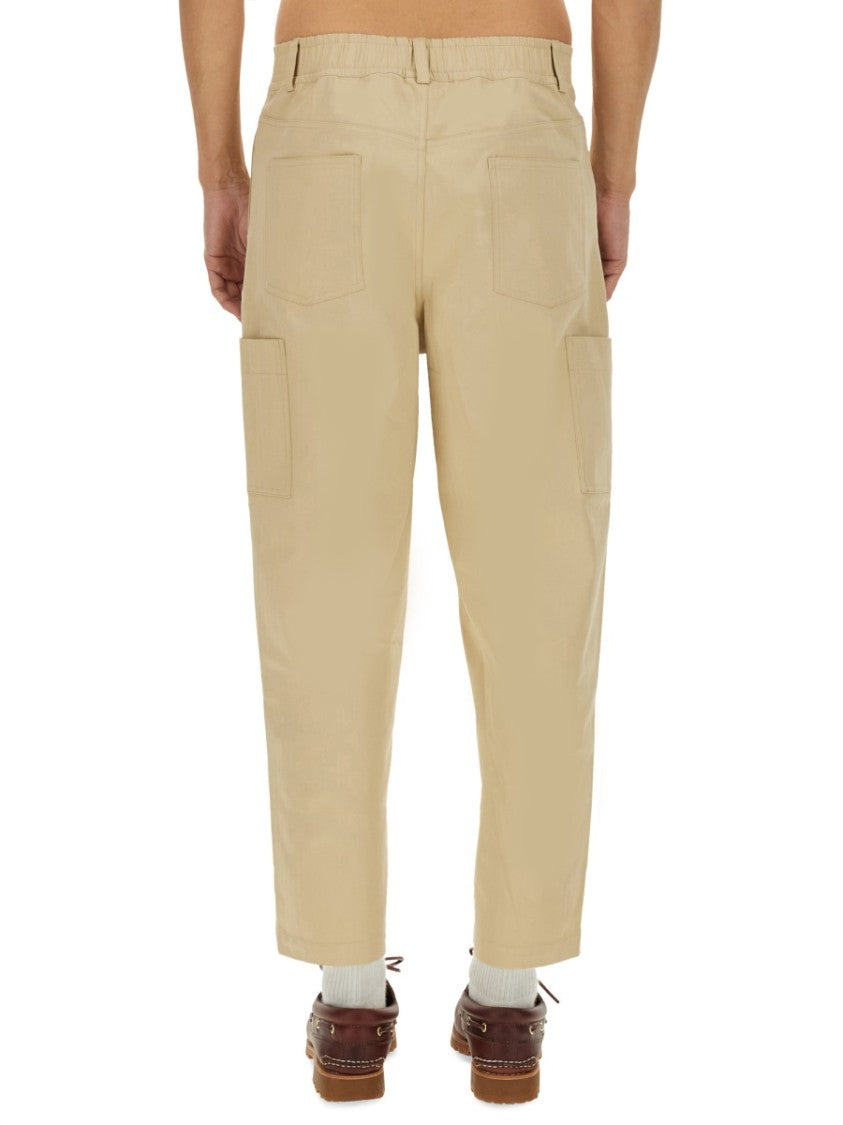 Relaxed Fit Cropped Pants With Tapered Leg